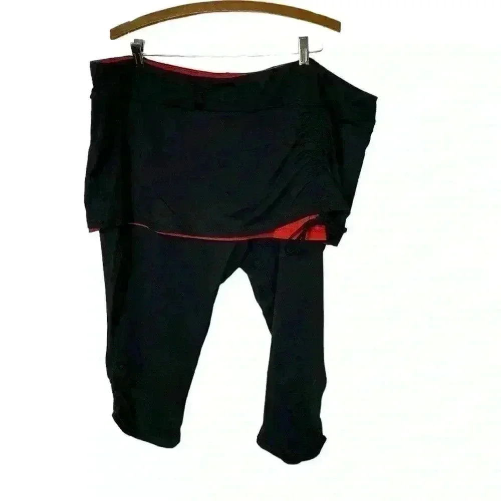 Women’s Energy Skirted Capris Black and Orange Ryka Size 3X